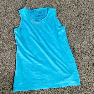 Tank top, blue, girls large, worn once.